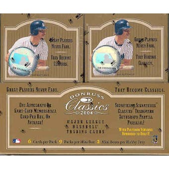 2004 Donruss Classics Baseball Hobby Box