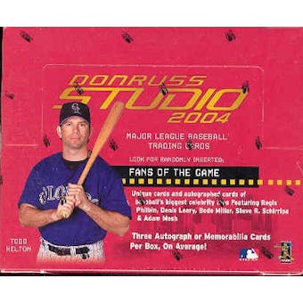 2004 Donruss Studio Baseball Hobby Box