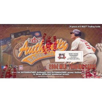 2004 Fleer Authentix New York Yankees Baseball Hobby Box