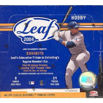 2004 Leaf Baseball Hobby Box