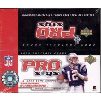 2004 Upper Deck Diamond Collection Pro Sigs Football 24 Pack Box