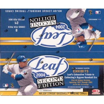 2004 Leaf Second Edition 24 Pack Baseball Box