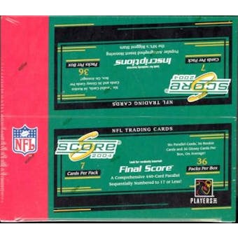 2004 Score Football 36 Pack Box
