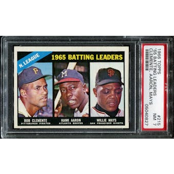 1966 Topps Baseball #215 NL Batting Leaders PSA 7 (NM) *0827