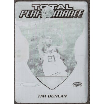 2005/06 Topps Total Performance Press Plates Black #TP11 Tim Duncan 1/1