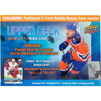 2016/17 Upper Deck Series 1 Hockey Mega Box (w/ Exclusive Parkhurst Bonus Pack)