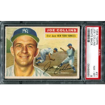 1956 Topps Baseball #21 Joe Collins PSA 8 (NM-MT) *6985