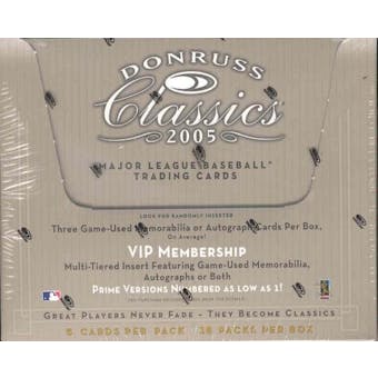 2005 Donruss Classics Baseball Hobby Box