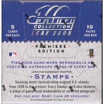 2005 Leaf Century Collection Baseball Hobby Box