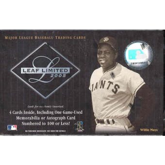 2005 Leaf Limited Baseball Hobby Box