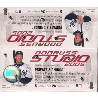 2005 Donruss Studio Baseball 24 Pack Box