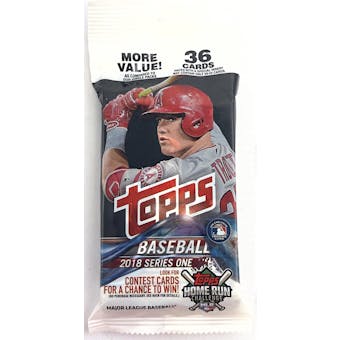 2018 Topps Series 1 Baseball Jumbo Value 36-Card Pack (Lot of 12)