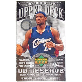 2006/07 Upper Deck Reserve Basketball 11 Pack Box