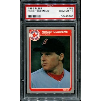 1985 Fleer Baseball #155 Roger Clemens Rookie PSA 10 (GEM MT) *5783