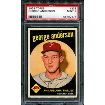 1959 Topps Baseball #338 Sparky Anderson Rookie PSA 9 (MINT) *2671