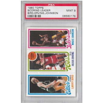 1980/81 Topps Basketball Larry Bird / Magic Johnson Rookie PSA 9 (MINT) *0178