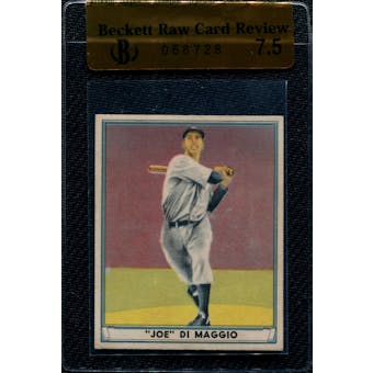 1941 Play Ball Baseball #71 Joe DiMaggio Beckett Raw Card Review 7.5 *8728