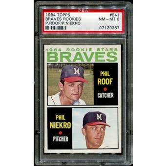 1964 Topps Baseball #541 Phil Niekro Rookie PSA 8 (NM-MT) *9367