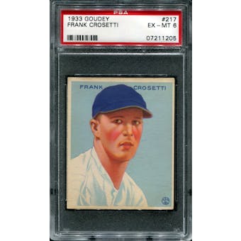 1933 Goudey Baseball #217 Frank Crosetti PSA 6 (EX-MT) *1205