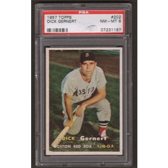 1957 Topps Baseball #202 Dick Gernert PSA 8 (NM-MT) *1167