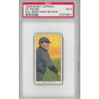 1919 T206 Baseball Cy Young "Cleveland Bare Hand Shows" PSA 3 (VG) *4601