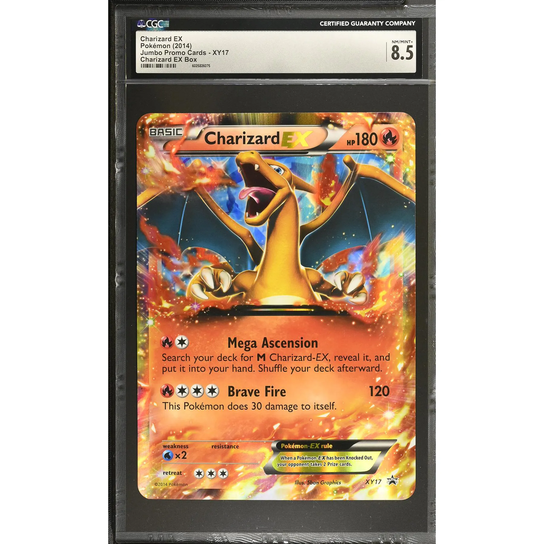 Pokemon Promo Charizard EX XY17 JUMBO OVERSIZED CGC 8.5 *075 | DA Card World Pokemon Promo Charizard EX XY17 JUMBO OVERSIZED CGC 8.5 *075 | DA Card World