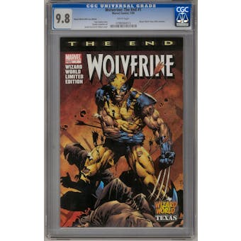 Wolverine: The End #1 CGC 9.8 (W) *0788084013* Wizard World Texas Variant