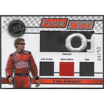 2008 Press Pass Four Wide #FWCE Carl Edwards 49/50