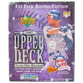 2007 Upper Deck Series 1 Baseball Fat Pack Rookie Edition Box (18 Packs)