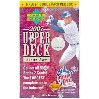 2007 Upper Deck Series 2 Baseball Blaster 6 Pack Box