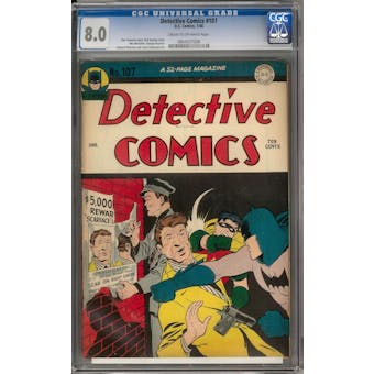 Detective Comics #107 CGC 8.0 (C-OW) *0804337008*