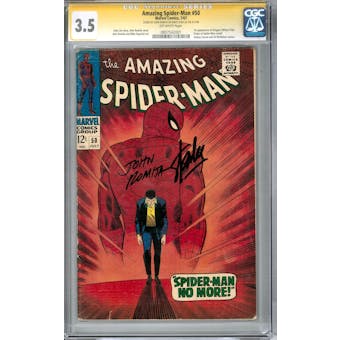 Amazing Spider-Man #50 CGC 3.5 Stan Lee John Romita Signature Series (OW) *0807542001*