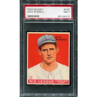 1933 Goudey Baseball #167 Jack Russell PSA 7 (NM) *4515