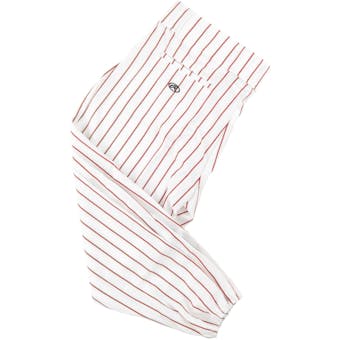 Rawlings Baseball Pants - White/Red Pinstripes (Adult XXL)