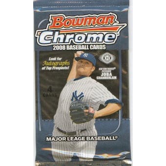 2008 Bowman Chrome Baseball Hobby Pack