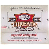 2008 Donruss Threads Baseball Hobby Box (Reed Buy)