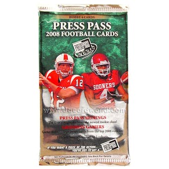 2008 Press Pass Football Hobby Pack