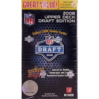 2008 Upper Deck Draft Edition Football 12-Pack Box