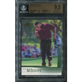 2001 Upper Deck Golf #1 Tiger Woods Rookie Card BGS 9.5 Gem Mint