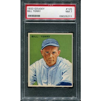 1933 Goudey Baseball #125 Bill Terry PSA 7 (NM) *5211