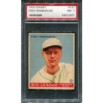 1933 Goudey Baseball #131 Fred Frankhouse PSA 7 (NM) *7671