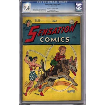 Sensation Comics #53 CGC 9.4 (OW-W) *0946455001* Comic Big Box - (Hit Parade Inventory)