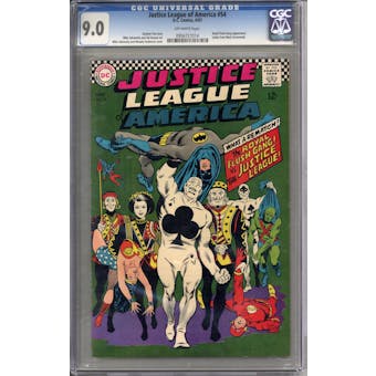 Justice League of America #54 CGC 9.0 (OW) *0956727014*