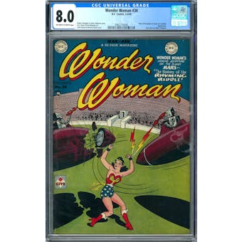 Wonder Woman #34 CGC 8.0 (OW-W) *0962716008*