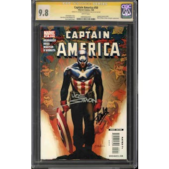 Captain America #50 Stan Lee Joe Simon Signature Series CGC 9.8 (W) *0993692001*
