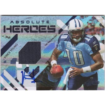 2009 Absolute Memorabilia Absolute Heroes Materials Autographs Spectrum Prime #25 Vince Young 4/5