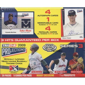 2009 TriStar Projections Series 3 Baseball Hobby Box