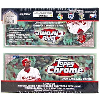 2009 Topps Chrome Baseball Retail 24-Pack Box