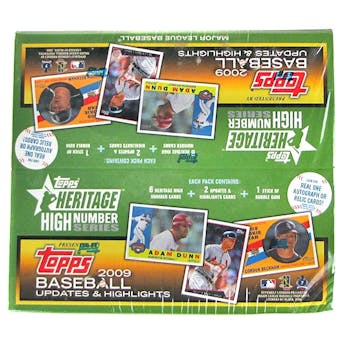 2009 Topps Heritage High Number Baseball 24-Pack Box