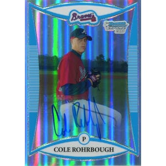 2008 Bowman Chrome Prospects Refractors #BCP270 Cole Rohrboug /500 Autograph